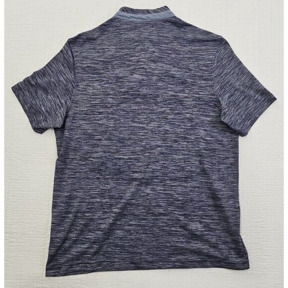 Tasso Elba Navy Blue Combo Banded Collar Polo Shirt Men's Medium EUC LN Golf - Picture 9 of 13